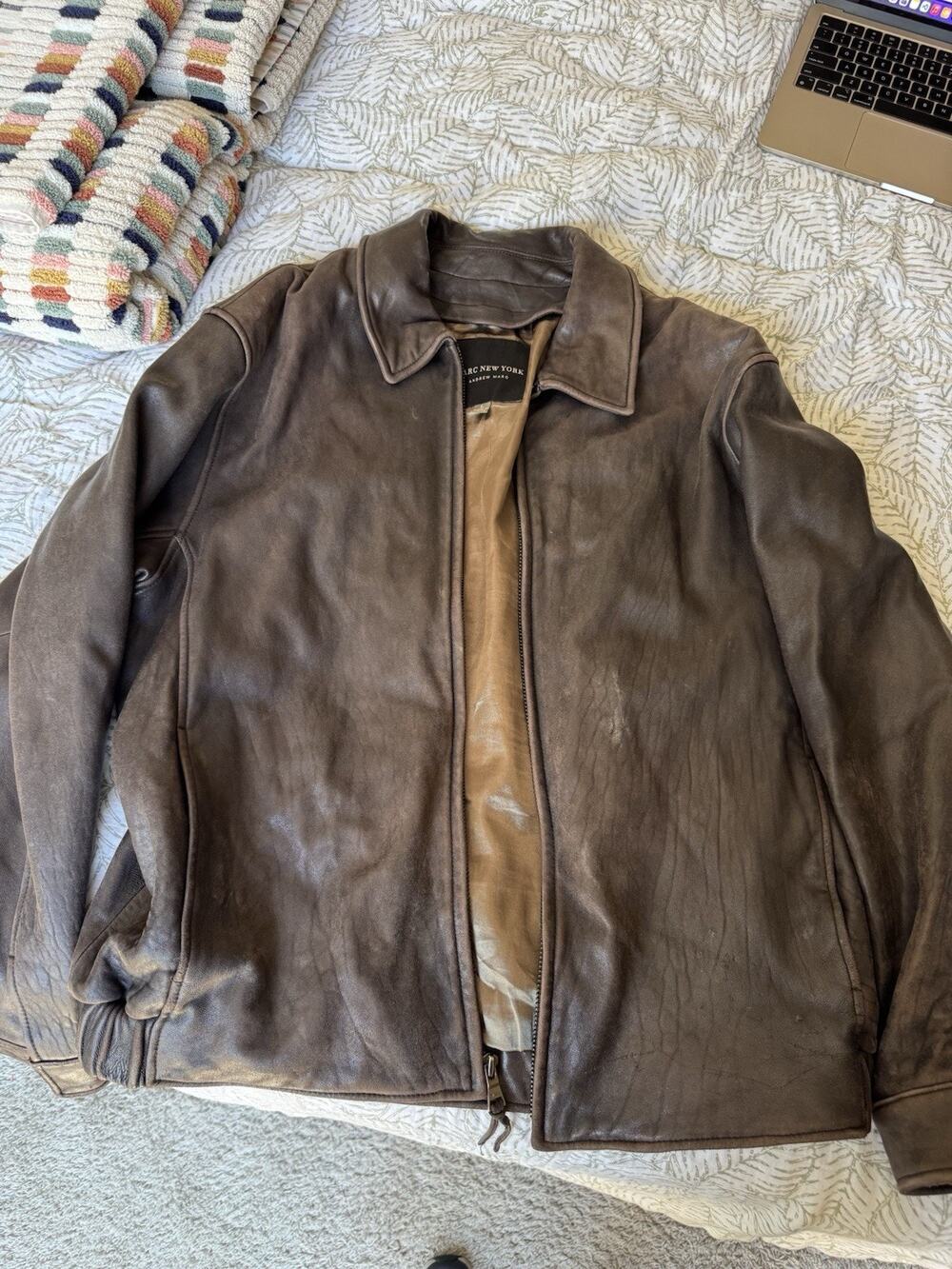 Marc New York, Andrew Marc Brown Leather Jacket